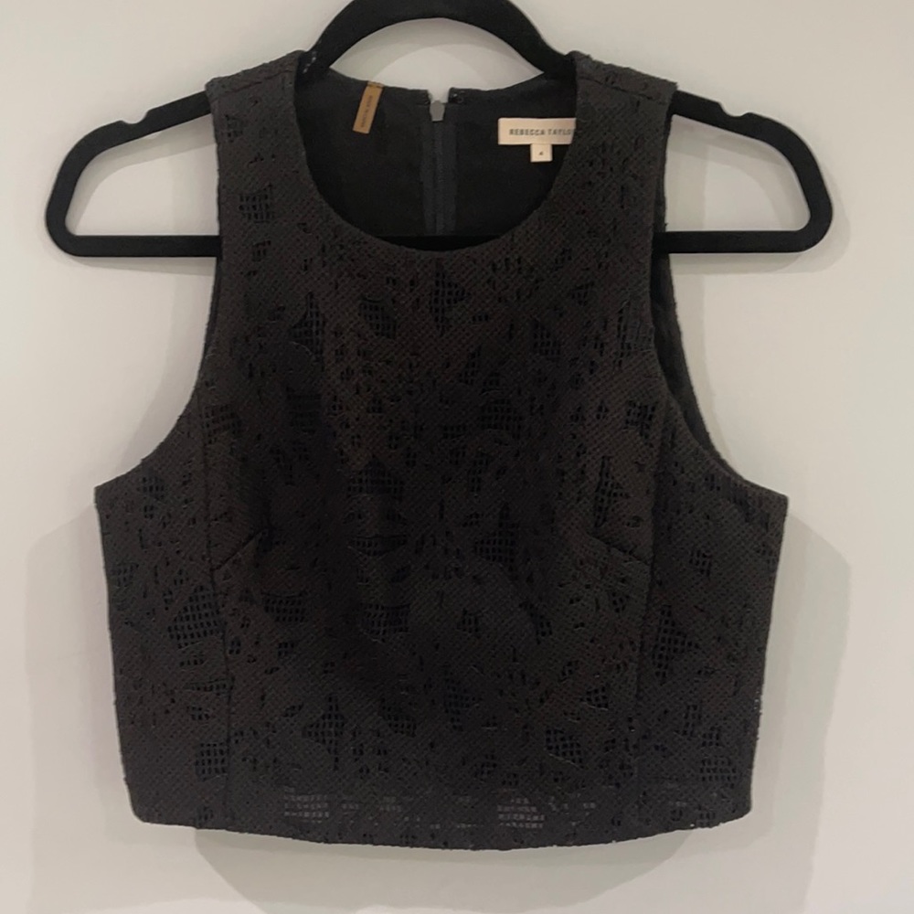 Gorgeous black lace crop top